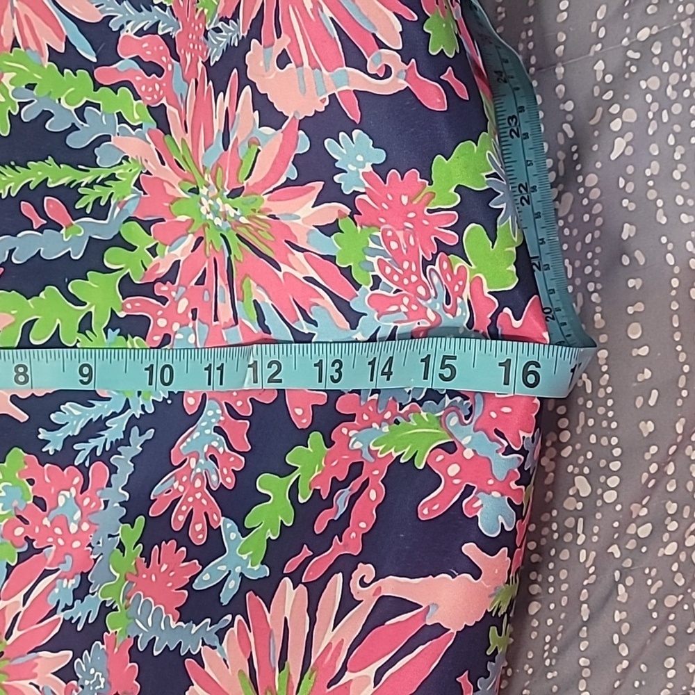 Lilly PULITZER Floral Pink Blue Waterproof Insulated Lunch Tote Bag Travel* - Picture 9 of 9